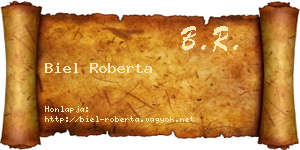 Biel Roberta névjegykártya